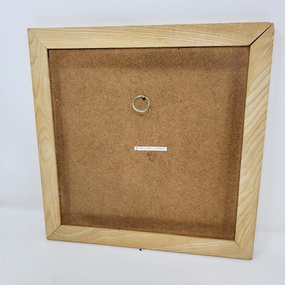 Lowell Herrero Tile Trivet Hanging Wall Decor Framed Country Farm Horse Car 1982 - Picture 3 of 6